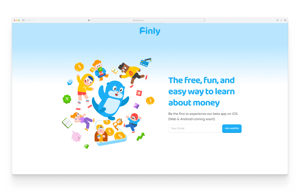 Finly homepage