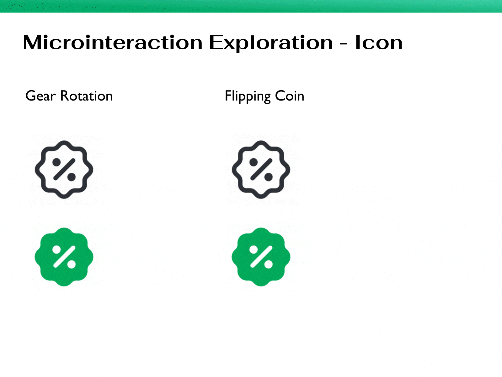Animated tab icon explorations