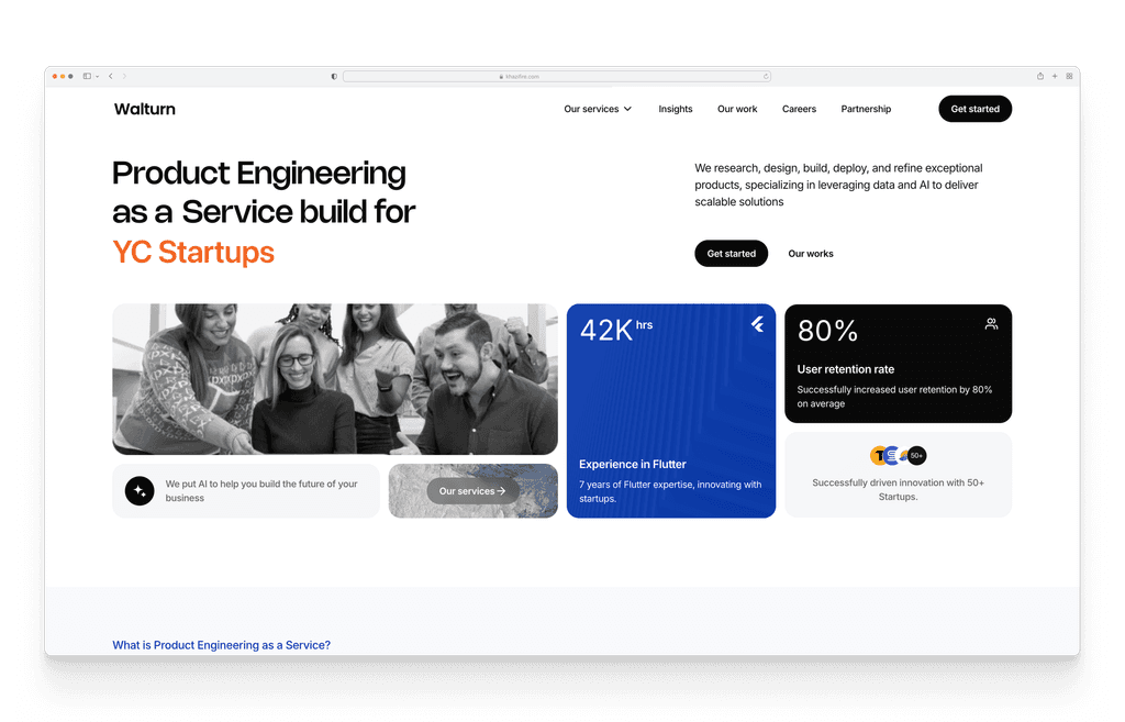 Walturn homepage