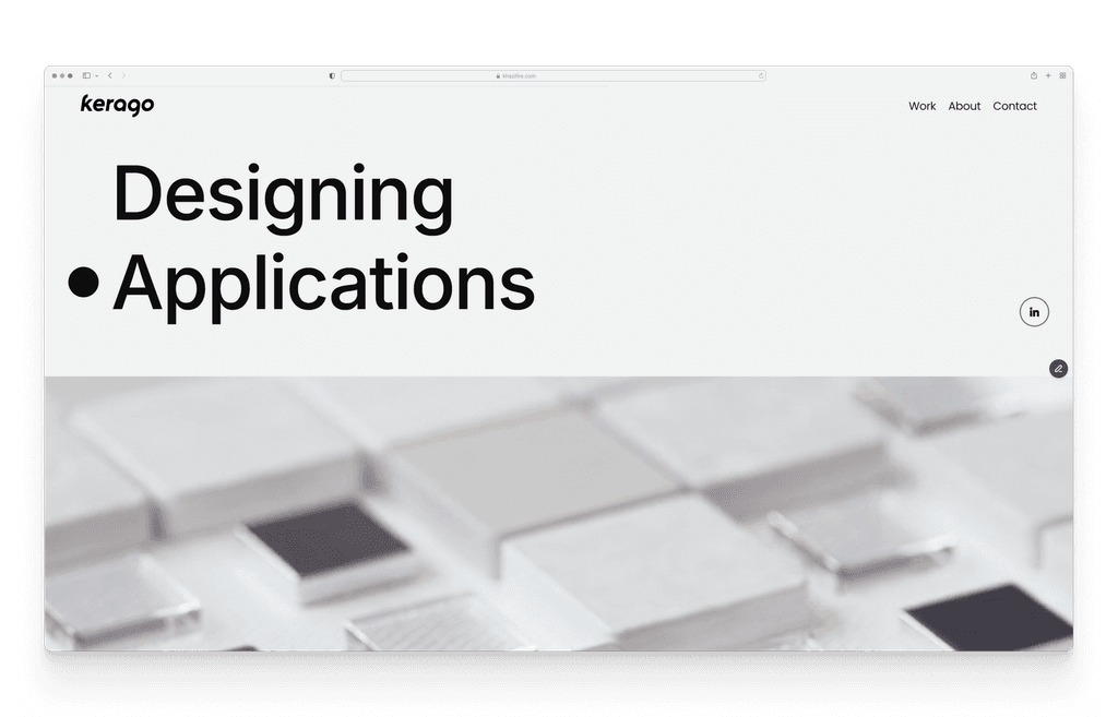 Kerago Landing Page homepage