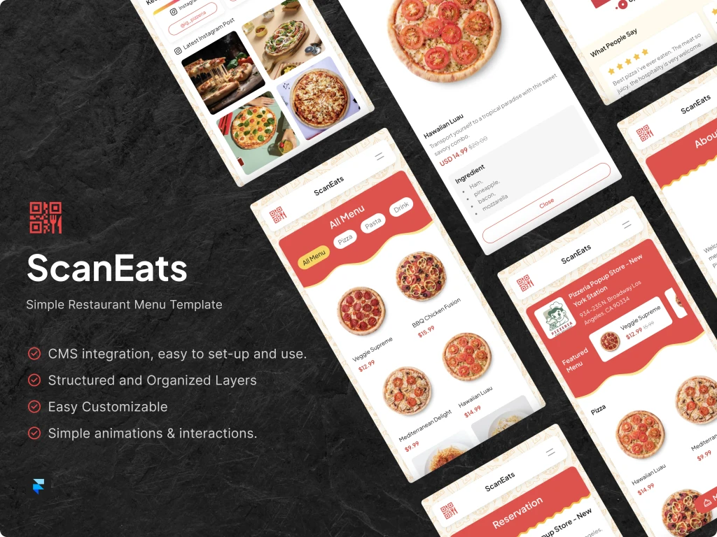 Scaneats - Simple Menu Restaurant homepage